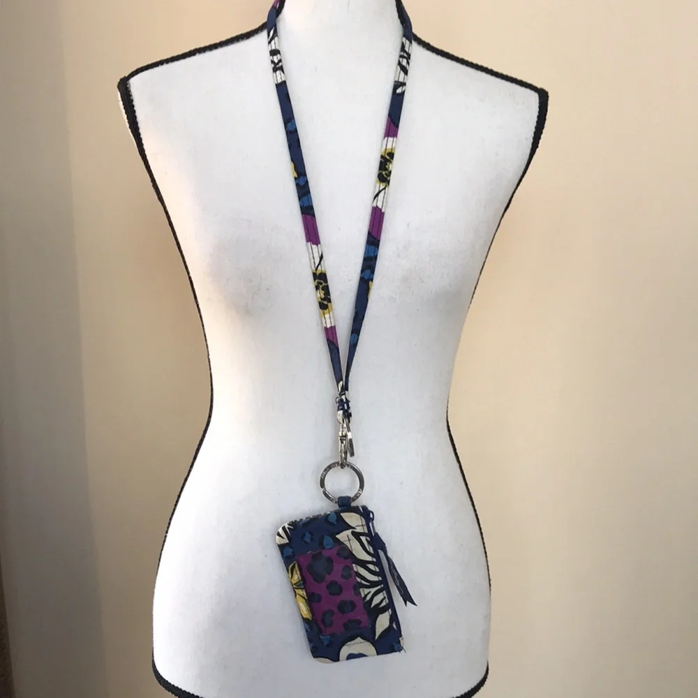 Vera Bradley Bright Floral ID Case and Lanyard - Picture 8 of 11